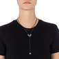 Wonderfly Silver 925 Black Flash Plated Double Chain Short Necklace-